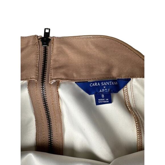 Cara Santana x Apt. 9- Faux Leather Midi Skirt in Tan - Picture 2 of 3